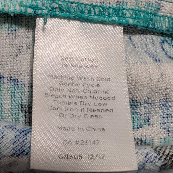 Talbots Womens Size 6 Teal Blue Giraffe Print Tie Back Sleeveless Sheath Dress - Picture 8 of 8